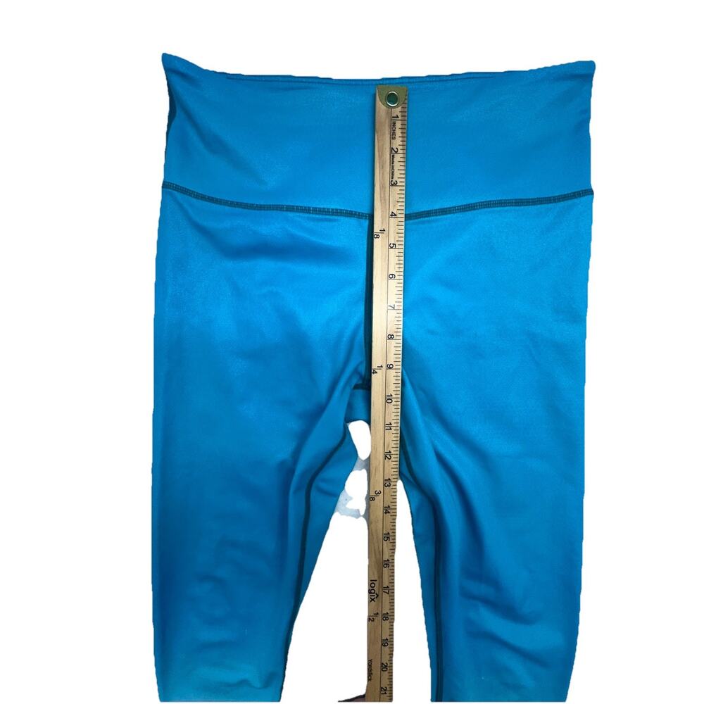 Zyia Leggings Size 6 8 Teal Venom Metallic Ombre Light N Tight Hi Rise 7/8 - Picture 4 of 7